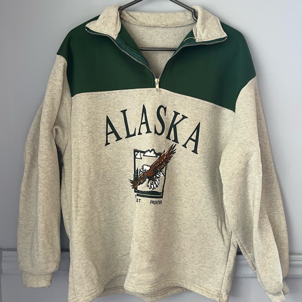 Alaska Green and Cream Unisex Sweater